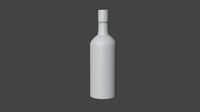 Glass wine bottle