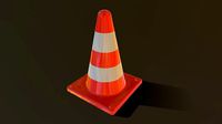 Traffic Cone Low-Poly 3D Model