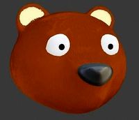Teddy Bear head - fur not included