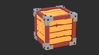 Box LowPoly 3dmodel free for game