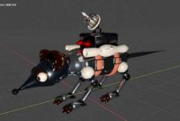 Cartoon mechanical mice battle machines