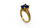 Woman Soltaire Ring 347 | 3D