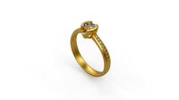 Woman Solitaire Ring 346 | 3D