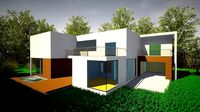 Modern high-poly house