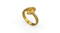 Woman Solitaire Ring 321 | 3D