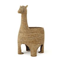 Llama wicker basket