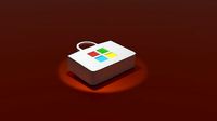 Microsoft store logo 3d