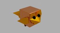 low poly bird in blender