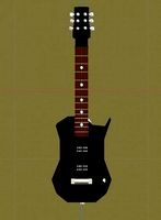 Low poly electric guitar