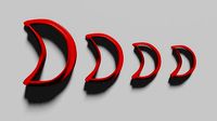 polymeric clay cutter- moon | 3D