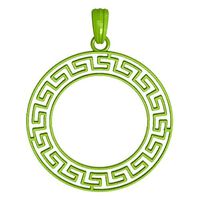 Greek Key Meander Style Pendant | 3D