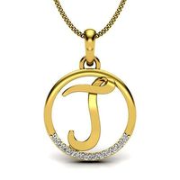 Initial Letter Pendant J | 3D