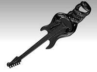 Highdetailed Guitar Snake Cobra Pendant | 3D