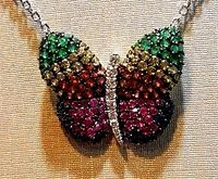 studded butterfly pendant | 3D