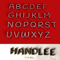 HANDLEE uppercase and lowercase 3D Letters STL FILE | 3D