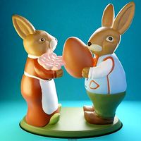 Easter Bunnies Robert and Martha | 3D