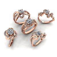 Engagement ring 7 -5x Models- Sparkle Collection | 3D