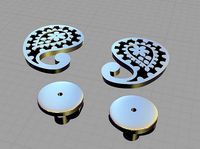 earrings cucumbers ornament | 3D