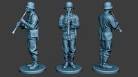 German musician soldier ww2 Stand clarinet G8 | 3D