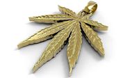 marijuana ganja pendant | 3D