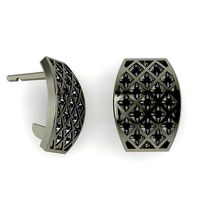 Model of earrings geometry rhombus | 3D