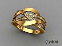 20 rings with stones | 3D