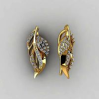 earrings flora | 3D