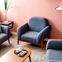 Amor solid wood fabric 1 seat sofa