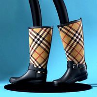 Burberry Check Boots