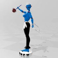 robot tina super sonico rosie jet son | 3D