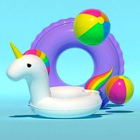 Inflatable pool set