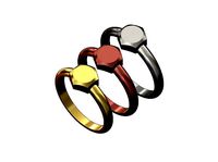 Small blot head motif band US size 5to11 | 3D