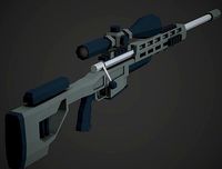 Stylized Orsis T-5000 Sniper Low Poly Mobile Ready