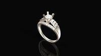 Model 283 Solitaire Diamond Ring 6Half US Size  | 3D