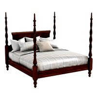 King Size Mahogany Plantation Poster Bed by Leighton Hall