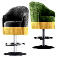 Amanda velour bar stool