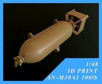 US GP BOMB AN-M30A1 100LB 1-48 | 3D
