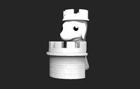 cutebold tower miniature piece for chess  | 3D