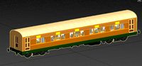 AlHijaz Train Cart fully furnished HiPoly
