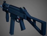 Stylized HK UMP-45 SMG Low Poly Mobile Ready