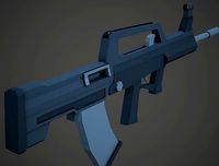 Stylized QBZ-95 Rifle Low Poly Mobile Ready