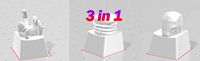 3D Print Set 3 in 1  IRONHEAD Hamburger Sloth | 3D