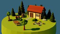 Low poly garden