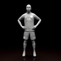 Mbappe PSG footbal player 3d model Stl files  | 3D