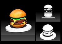 hamburger 3D model | 3D