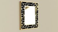LITHAIRE Wall Mirror 80 x 100 cm Black with Copper