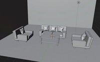Sofa Set 3D Model