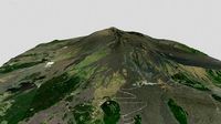 Mountain landscape Etna stratovolcano Sicily Italy