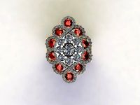 R134 ring with gem for women