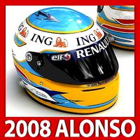 Helmet F1 2008 Fernando Alonso